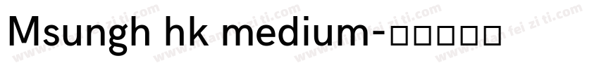 Msungh hk medium字体转换